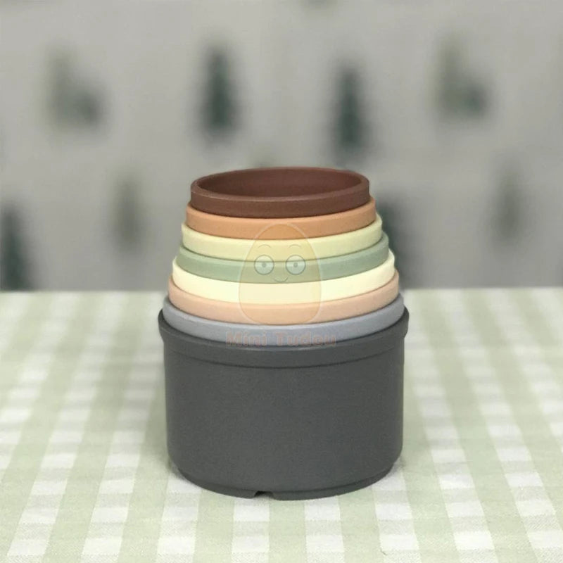 Baby Stapelbekers Set van 8 | Stapeltoren & Badspeelgoed