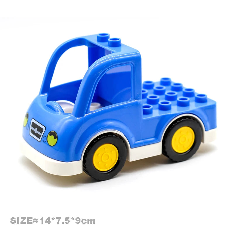 Werkvoertuigen set voor grote bouwstenen – Compatibel met Duplo®