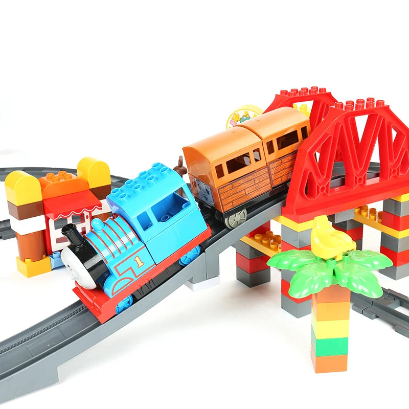 Grote Bouwblokken Treinset - Compatibel met Duplo