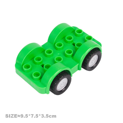 Werkvoertuigen set voor grote bouwstenen – Compatibel met Duplo®