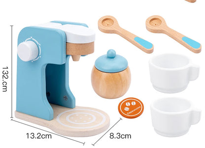 Houten Speelkeuken Set met Broodrooster en Magnetron voor Kinderen