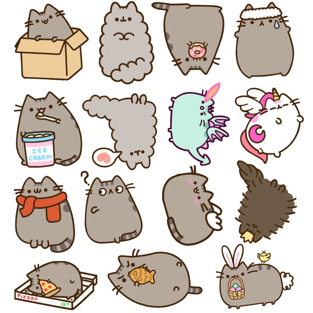Schattige Katten Stickers Set - Decoratief & Waterdicht
