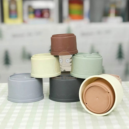 Baby Stapelbekers Set van 8 | Stapeltoren & Badspeelgoed