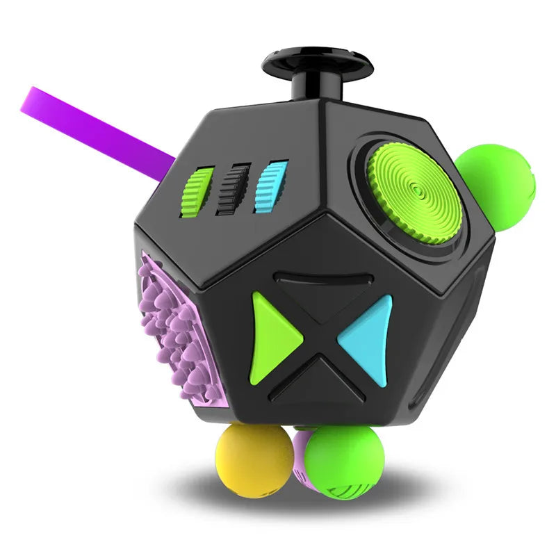 12-Zijdige Fidget Cube voor Stressvermindering en Focus