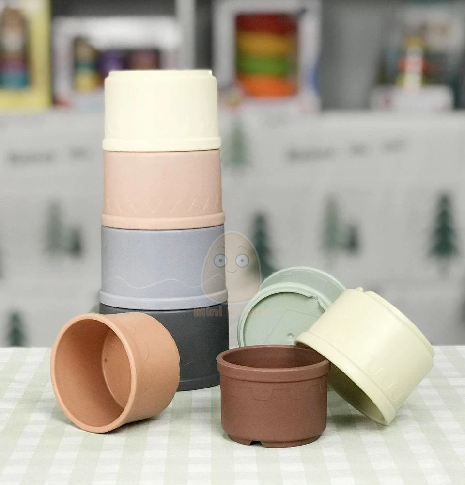 Baby Stapelbekers Set van 8 | Stapeltoren & Badspeelgoed