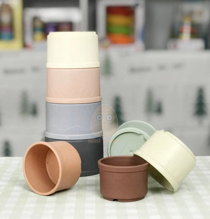 Baby Stapelbekers Set van 8 | Stapeltoren & Badspeelgoed