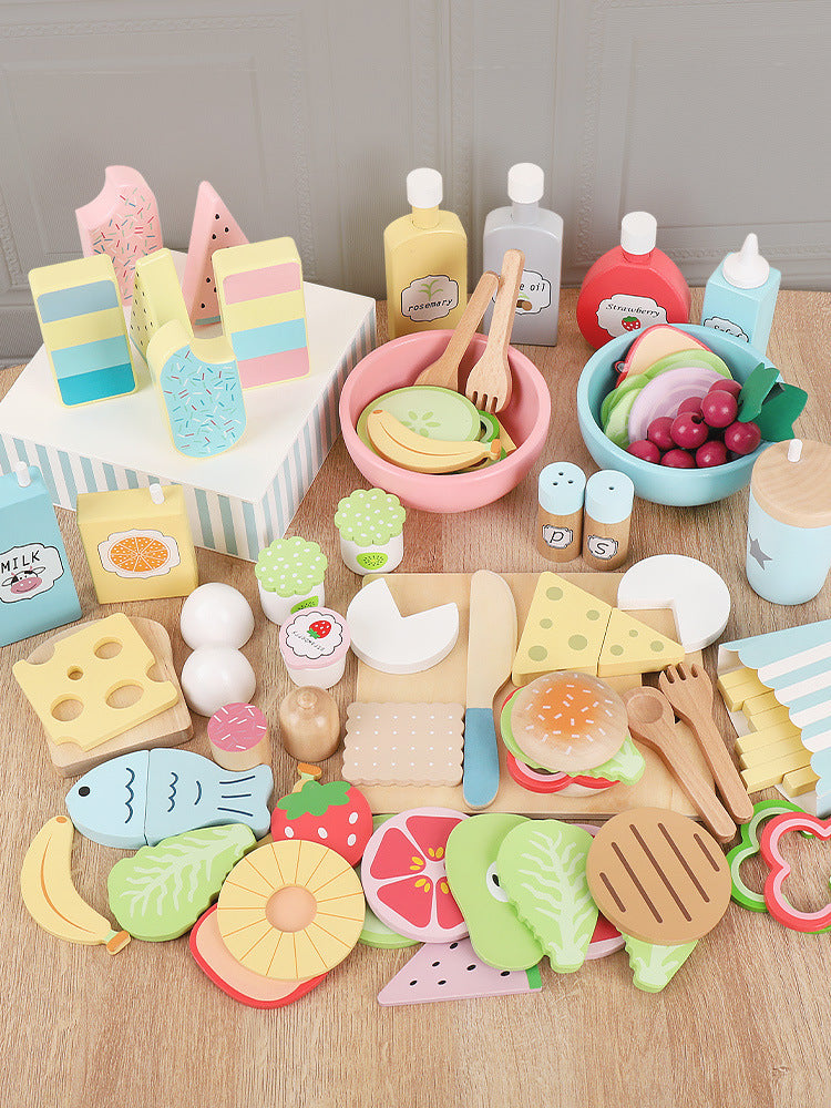 Houten Speelgoed Eten Snijset voor Kinderkeuken (3-6 jaar)