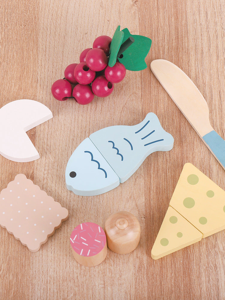 Houten Speelgoed Eten Snijset voor Kinderkeuken (3-6 jaar)