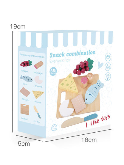 Houten Speelgoed Eten Snijset voor Kinderkeuken (3-6 jaar)