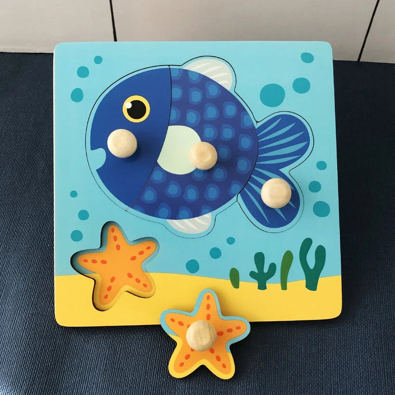 Houten 3D Puzzel voor Peuters 1-3 Jaar