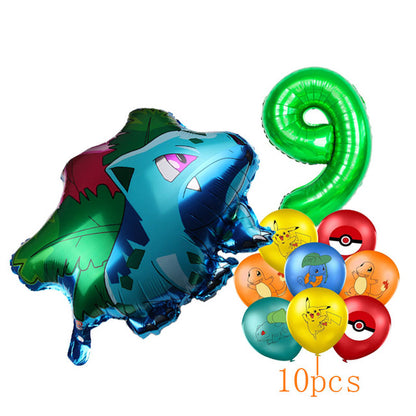 Pokémon Ballonnen Set met Pikachu, Squirtle en Charmander