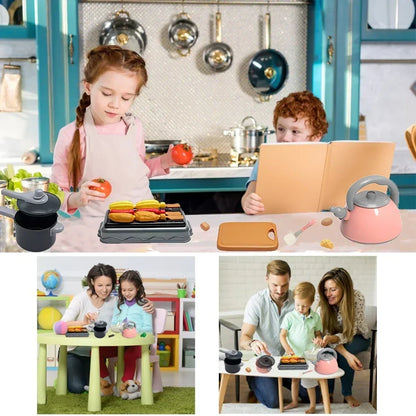 Speelkeuken Set met Accessoires, Pannen en Speeleten