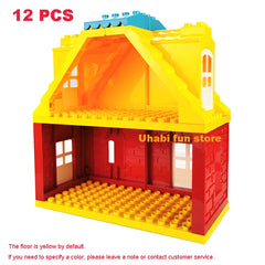 Yellow roof red wall