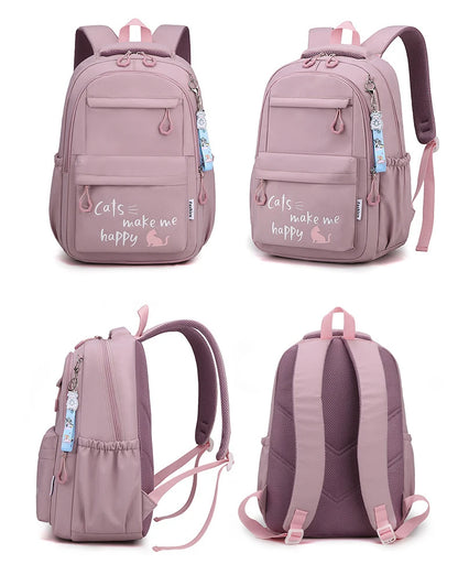 Roze Schooltas Rugzak voor Meisjes en Tieners