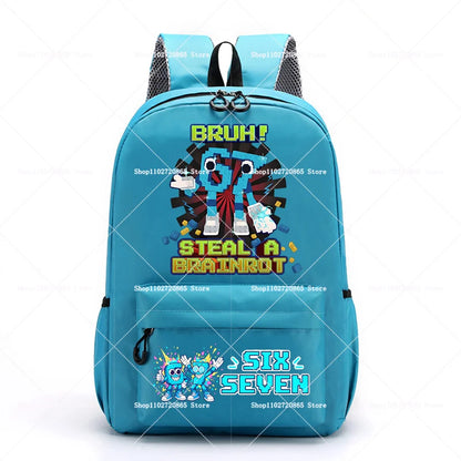 Ruime Schoolrugzak met Cartoon Print en Laptopvak | 14+ jaar