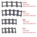 Bouwblokken Treinrails Set | Wissels, Kruisingen en Gebogen Sporen | Compatibel met Lego