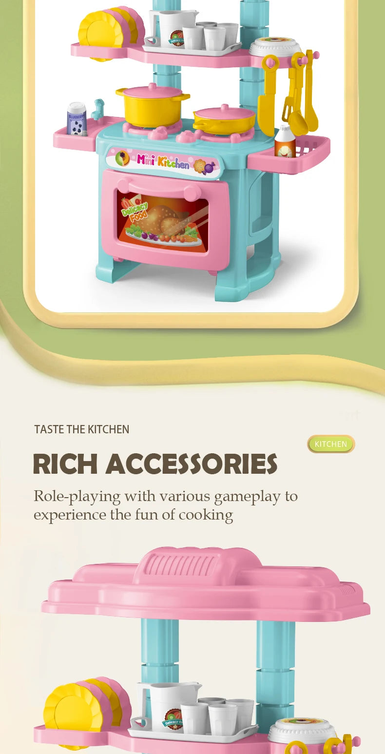 Speelkeuken Set voor Kinderen | Met Oven, Spoelbak en Speeleten