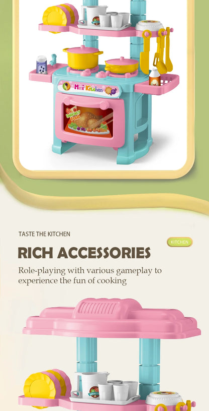 Speelkeuken Set voor Kinderen | Met Oven, Spoelbak en Speeleten