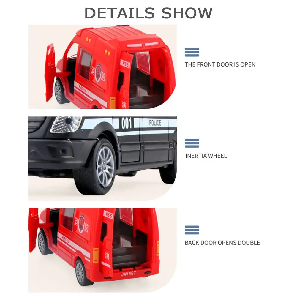 Inertie Voertuig Model – Politieauto, Brandweerwagen of Ambulance