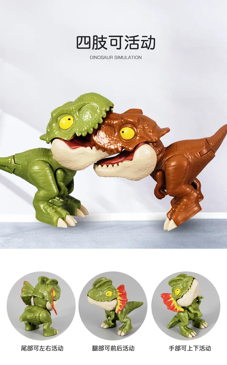 Vingerbijtende Dinosaurus T-Rex Speelfiguur met Beweegbare Gewrichten