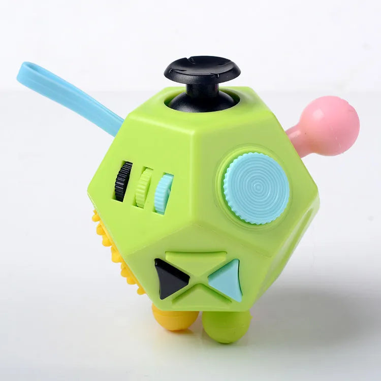 Fidget Cube met 12 Kanten voor Concentratie en Stressvermindering
