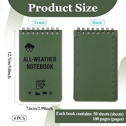 Waterproof Zaknotitieboekjes Set (3 stuks) – Voor Elk Weer