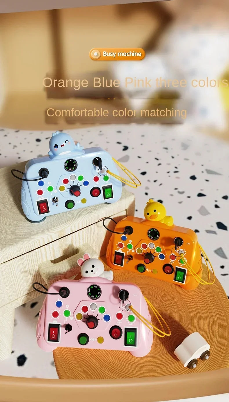 Montessori Activiteitenbord met LED Lichtschakelaars voor Kinderen