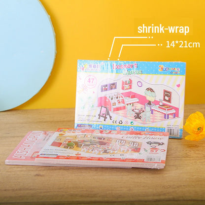 3D Papieren Puzzel – Educatief Bouwpakket Koffiehuis voor Kinderen