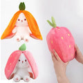 Pluche Konijn Knuffel Aardbei of Wortel 25 cm