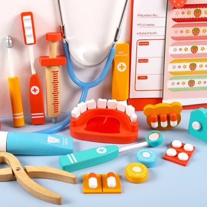 Houten Doktersset Speelgoed voor Kinderen met Accessoires