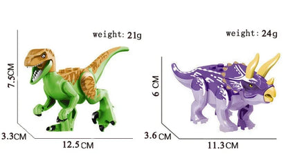 Dinosaurus Bouwblokken Set - T-Rex en Velociraptor