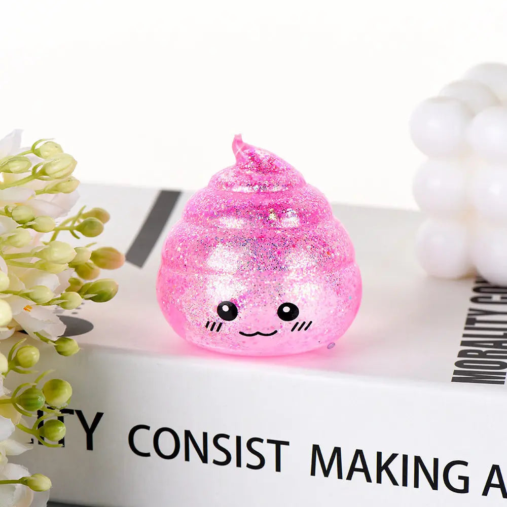 Squishy Poep Stressbal met Glitter