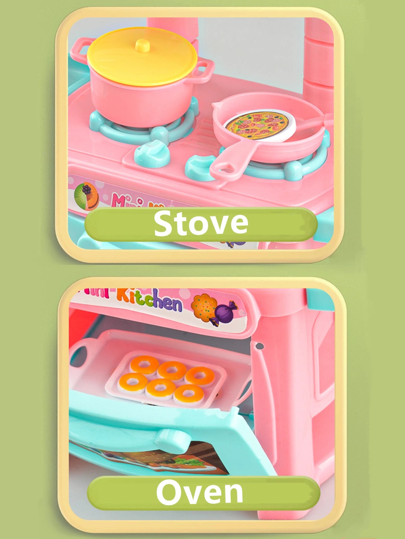 Speelkeuken Set voor Kinderen | Met Oven, Spoelbak en Speeleten