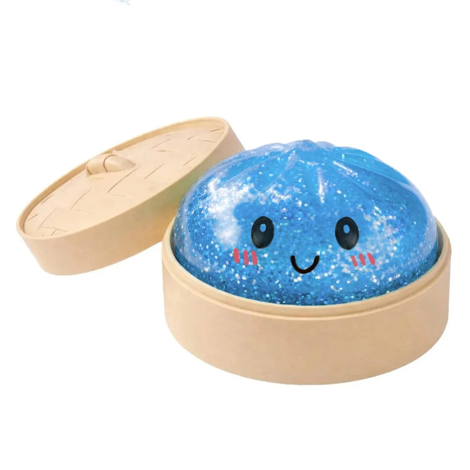 Realistische Knijpdumpling Fidget Toy met Steamer