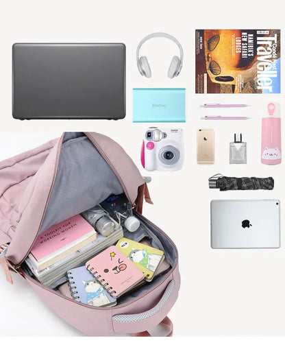 Roze Schooltas Rugzak voor Meisjes en Tieners