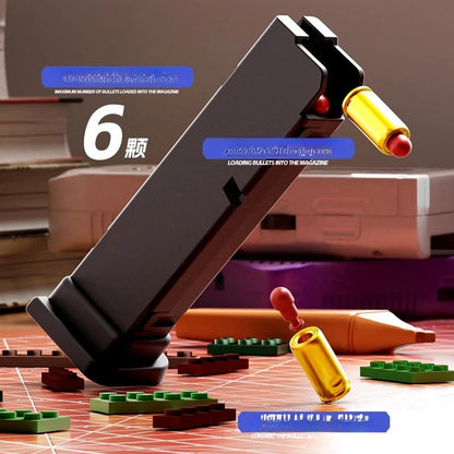 Speelgoedpistool met hulzenuitworp – werkt zonder batterijen