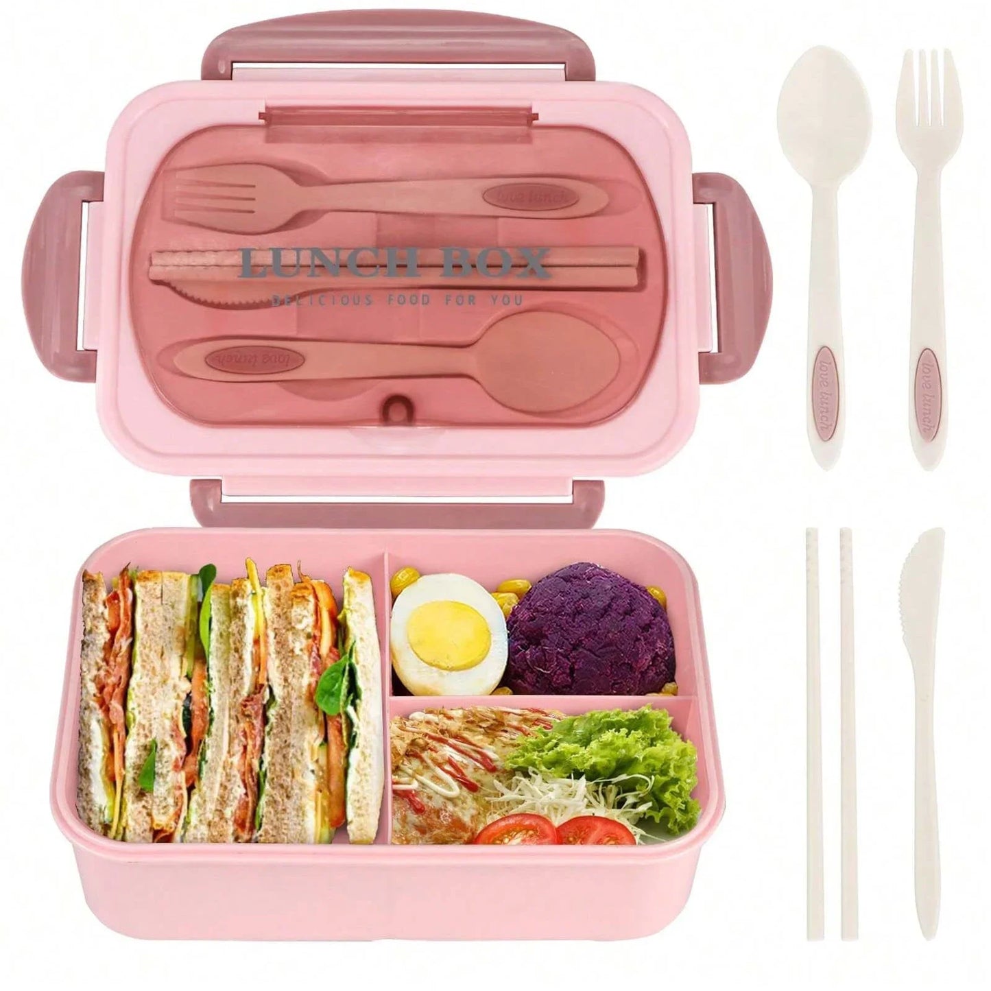 Bento Lunchbox voor Kinderen met 4 Vakken
