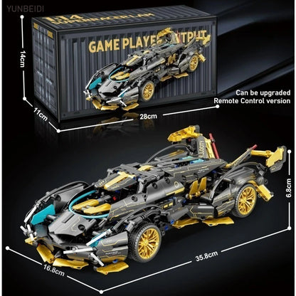 Bouwblok Raceauto - Statisch of Dynamisch - LEGO® Compatibel