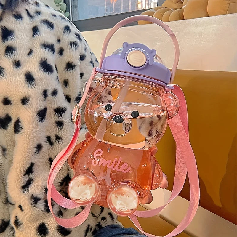 Beer Drinkfles voor Kinderen met Rietje en Flip-top