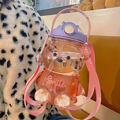 Beer Drinkfles voor Kinderen met Rietje en Flip-top