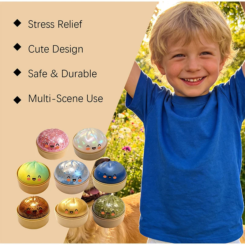 Kneedbare Stressbal Dumpling Vorm