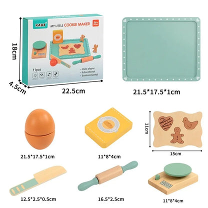 Houten Speelgoed Keuken Accessoires Set - Snijvoedsel & Ontbijt