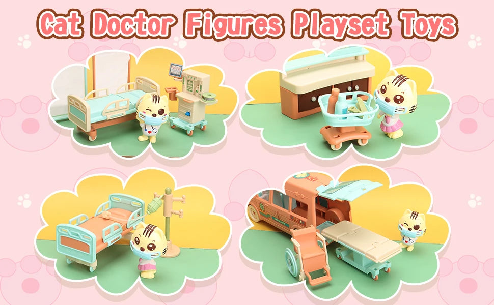 Dierenarts Speelset met Ambulance en Zorgfiguren