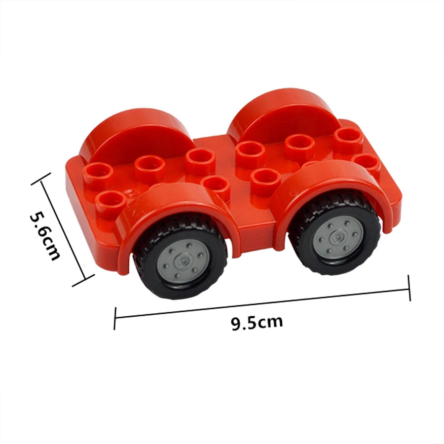 Voertuigen set voor grote bouwstenen – Compatibel met Duplo®