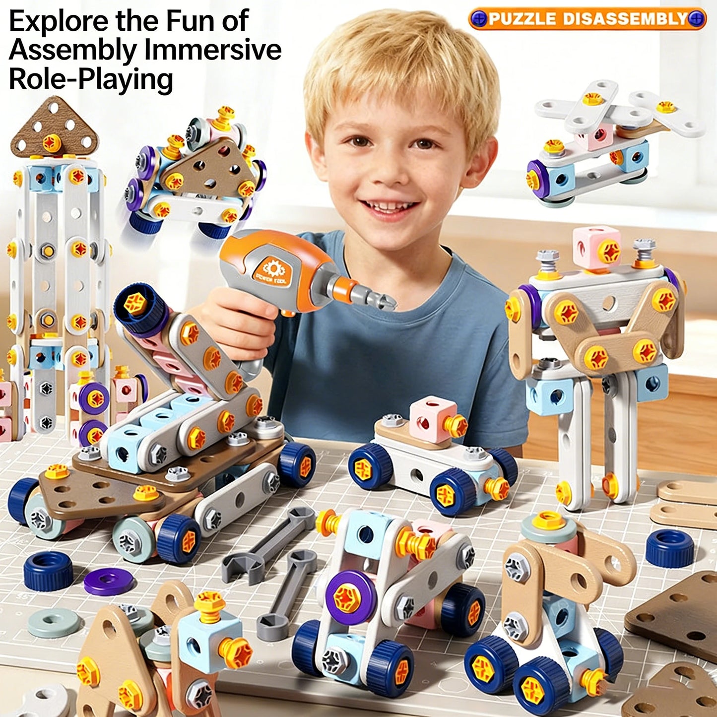 Kinder Gereedschapsset met Bouwonderdelen