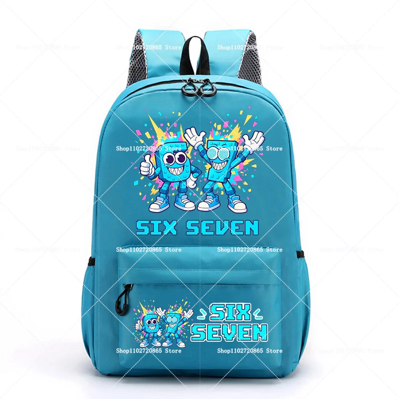 Ruime Schoolrugzak met Cartoon Print en Laptopvak | 14+ jaar