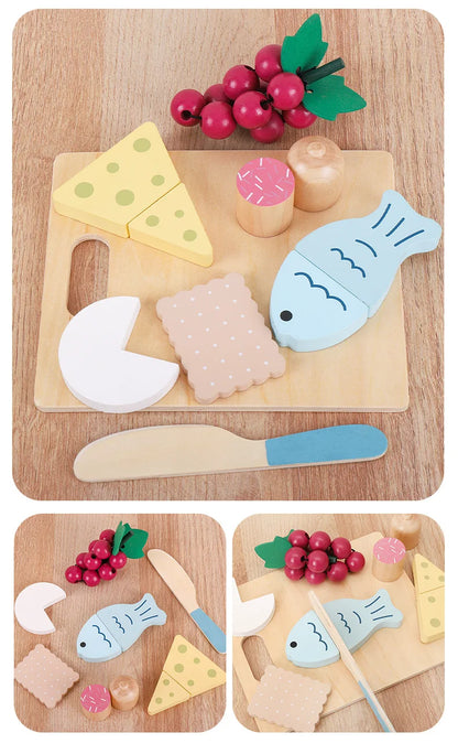 Houten Speelgoed Eten Snijset voor Kinderkeuken (3-6 jaar)