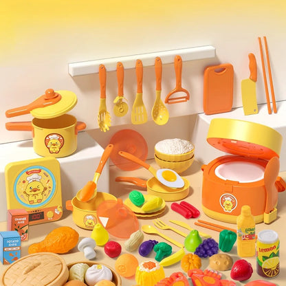 Speelkeuken Accessoires Set met Kookgerei en Rijstkoker
