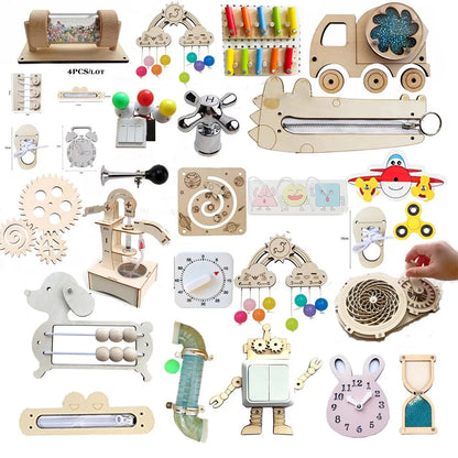 Montessori Busy Board Onderdelen voor Zelfbouw | Educatieve Accessoires