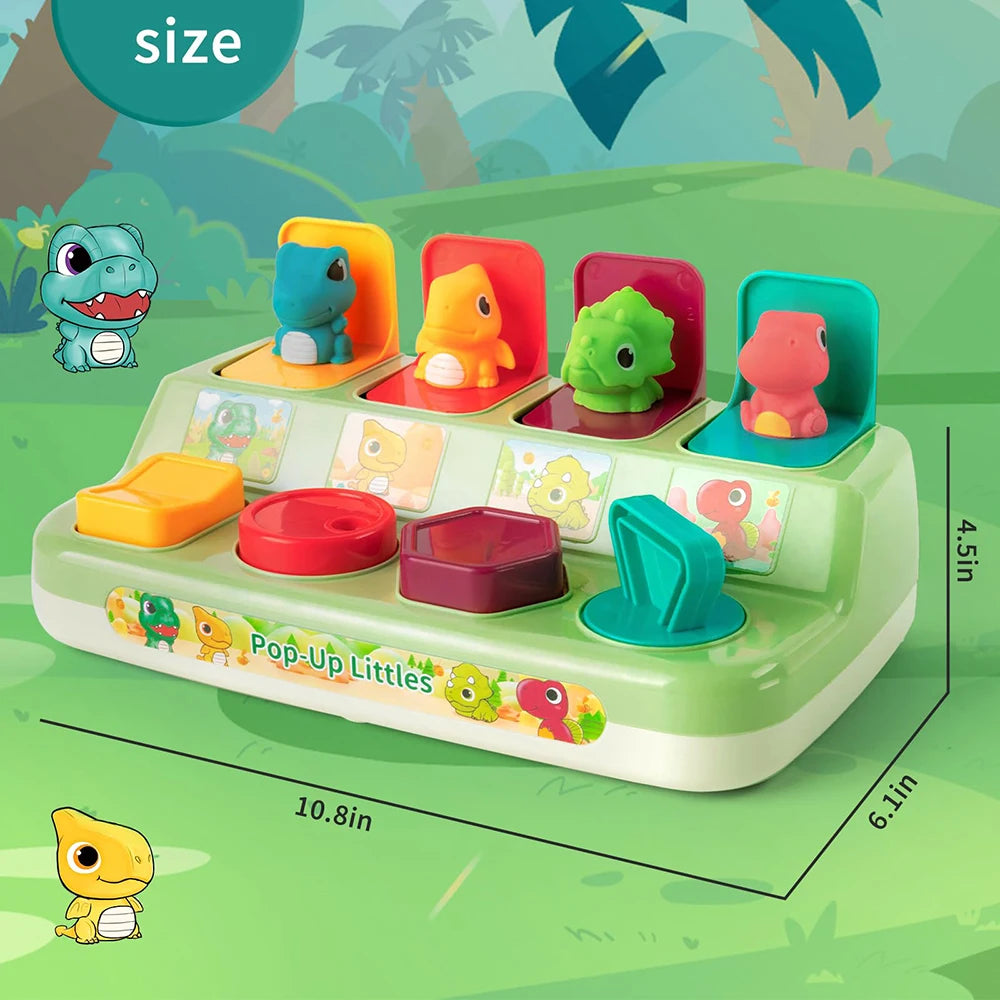 Baby Pop-Up Dieren Speelgoed met Knoppen